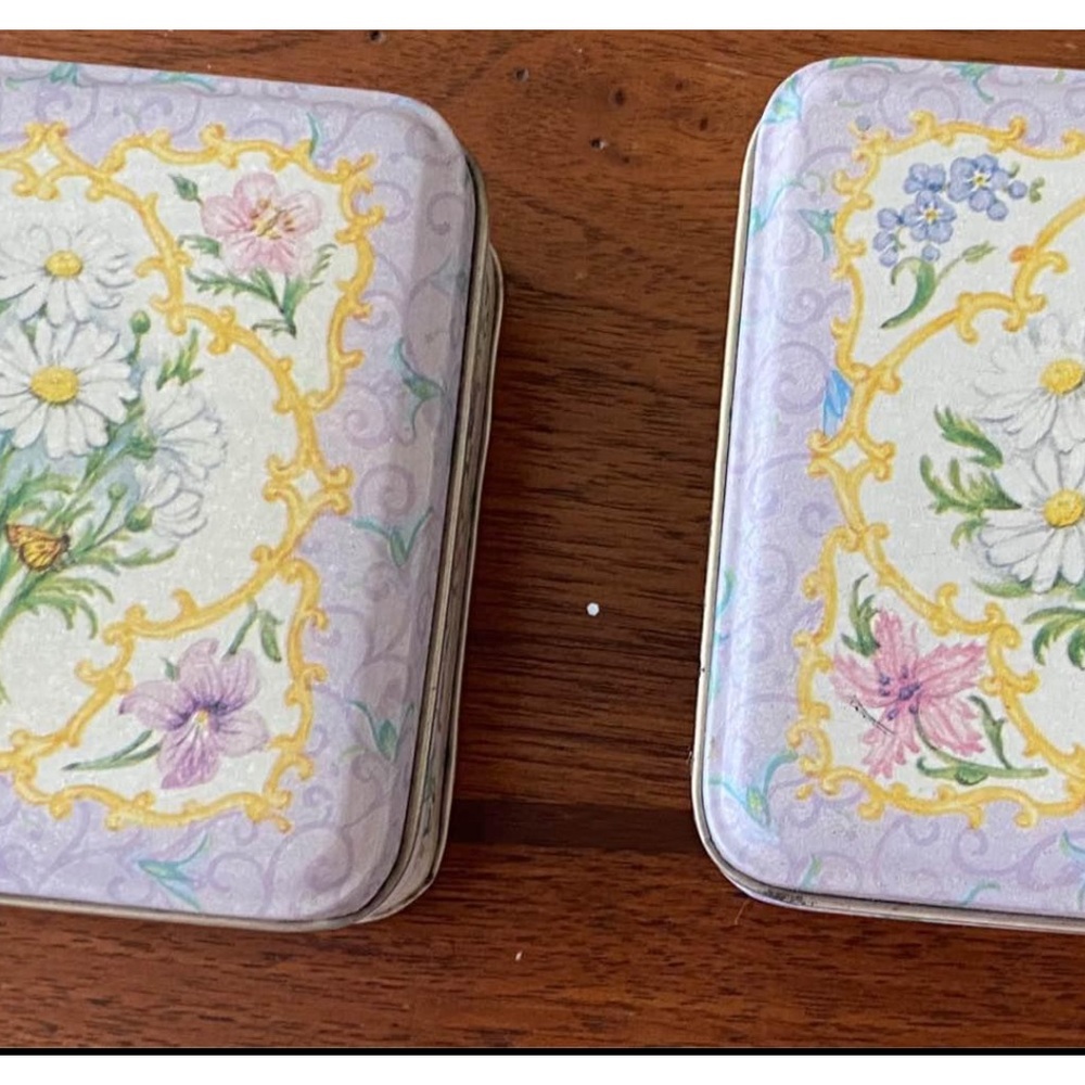 Pair of Beautiful Tins